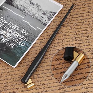 SCHOWE Antique Two-Color Feather Pen Quill Pen Dip Pen With Envelope  Writing Paper Calligraphy Pen and Ink Set(pheasant) 