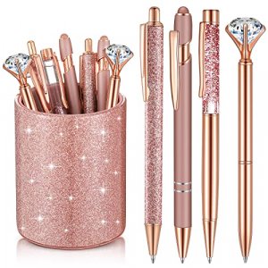 12 Pieces Stylus Pen Crystal Ballpoint Pens Retractable Touch Screen Pens Capacitive Diamond Writing Pens Music Note Ballpoint Pen 2-in-1 for
