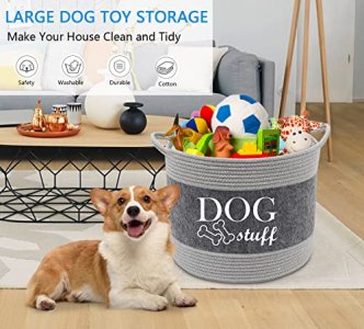 Pet Toy Storage Basket Pet Toy Storage Felt Box Pet Toy Organizer