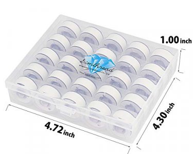 144pcs Prewound Bobbins Size A for Domestic Sewing/Embroidery Machines, Compatible with Brother Machines, Plastic Sided, Size A, Class 15, 15J, SA156