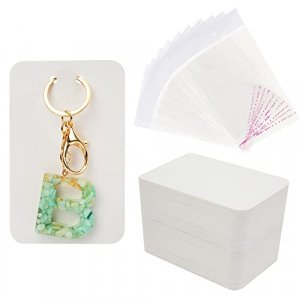 Duufin 108 Pieces Acrylic Keychain Blanks with Key Chain Rings 2