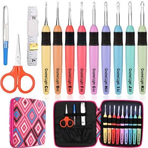 64pcs Crochet Hook Set for Beginners Ergonomic Crochet Hooks Sets