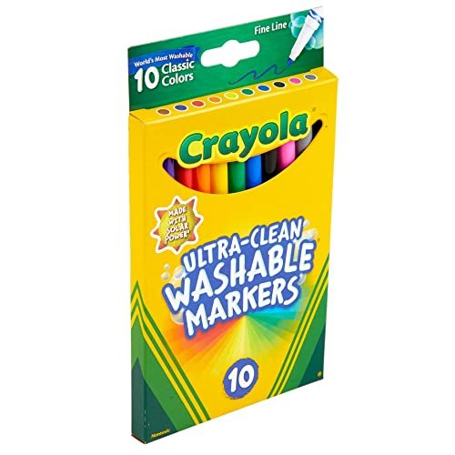  Crayola Ultra Clean Washable Markers, Fine Line