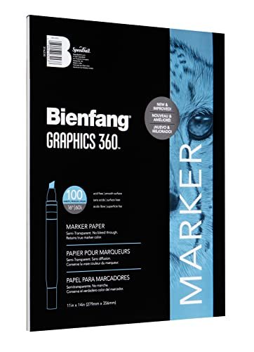 Bienfang Graphics 360 Marker Paper Pad, 11-Inch by 14-Inch, 100 Sheets