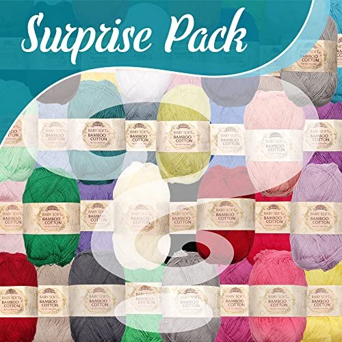 Jubileeyarn Baby Soft Bamboo Cotton Yarn - 50G/Skein - Variety Pack - 12  Skeins - Imported Products from USA - iBhejo