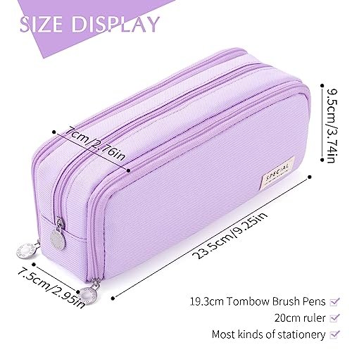 CICIMELON Large Capacity Pencil Case 3 Compartment Pouch Pen Bag for School  Teen