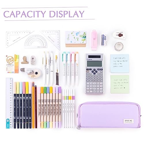 CICIMELON Large Capacity Pencil Case 3 Compartment Pouch Pen Bag