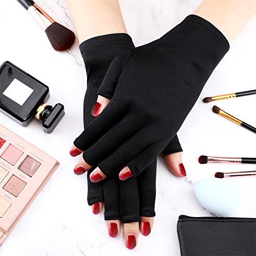 Fingerless manicure shop gloves