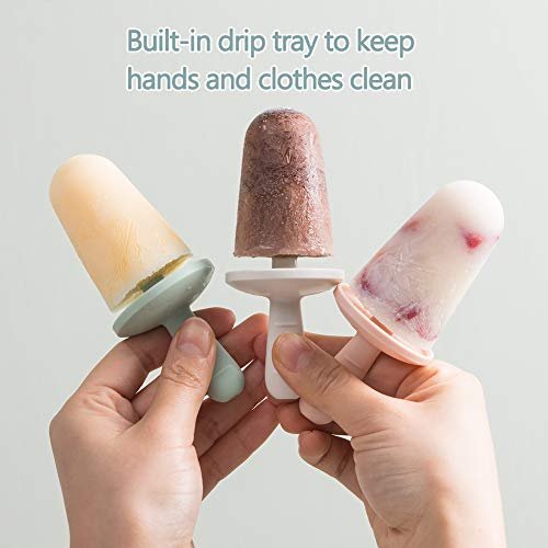 GR Homemade Popsicle Mold Set Popsicle Maker Easy Release Ice Cream Molds  With 4 Reusable Popsicle Sticks