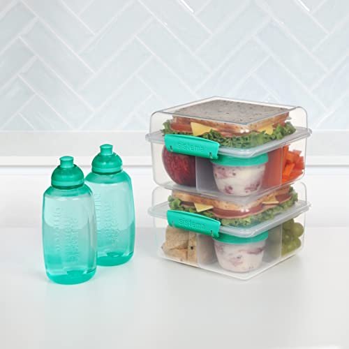 Sistema To Go Lunch Cube Food Storage Container with Compartments BPA Free  NWT