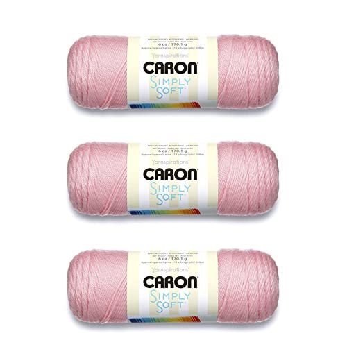 Caron Simply Soft Cool Green Yarn - 3 Pack of 170g/6oz - Acrylic - 4 Medium  (Worsted) - 315 Yards - Knitting/Crochet