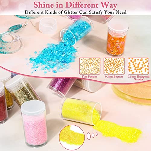 Soft Plastic Fluo Glitter 0.2 mm