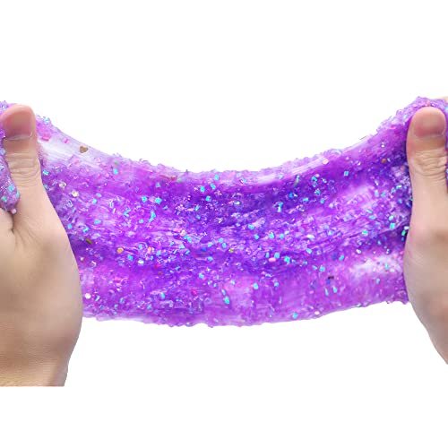  Newest Glimmer Slime Crunchy Slime kit,Purple Sugar Blitz Slime  kit for Girls,Super Soft and Non-Sticky, Birthday Gifts Slime Party Favors  : Everything Else