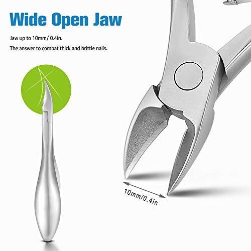  FERYES Wide Jaw Thick Toenail Clippers Thick Toenails -  Precision Stainless Steel Toe Nail Clippers For Thick Nails For Seniors