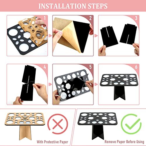 Diolan Makeup Brush Cleaning Mat & Makeup Brush Drying Rack, Makeup Br