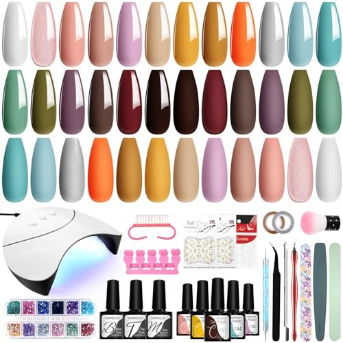 Gel Nail Polish Set Skin Tone Gel Varnish Kit - Temu