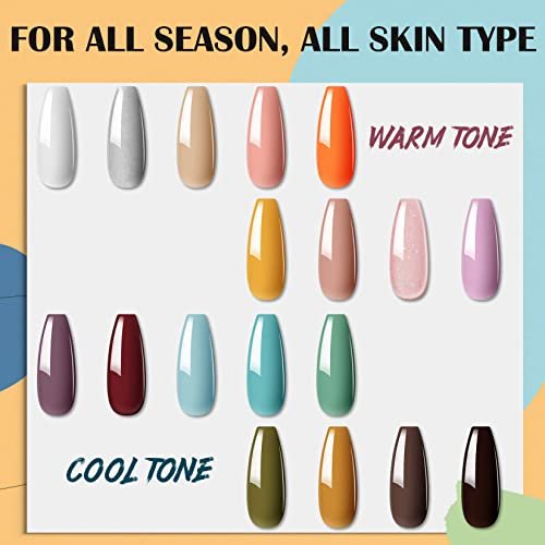 Amazon.com: Perfect Summer Gel Nail Polish Kit with UV Light - 12 Colors  Nude Gray Pink Gel Polish Set with Base Gel Top Coat , Soak Off Neutral Gel  Nail Kit for