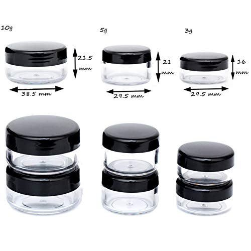 ZEJIA 3 Gram Sample Containers with Lids, 25 Count Tiny Sample Jars, 3ML  Makeup Cosmetic Containers for Lip Balms, Lotion, Powder, Beauty