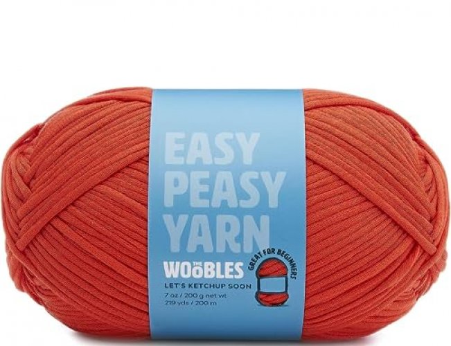 The Woobles Easy Peasy Yarn, Crochet & Knitting Yarn for Beginners with Easy-to-See Stitches - Yarn for Crocheting - Worsted Medium #4 Yarn 