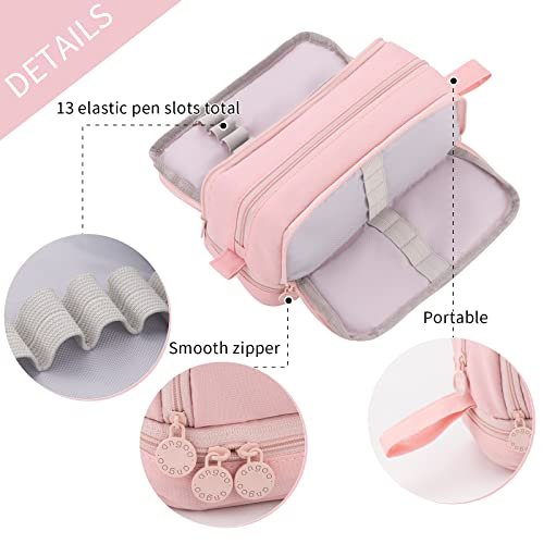 CICIMELON Large Capacity Pen Pencil Case with 4 Compartments