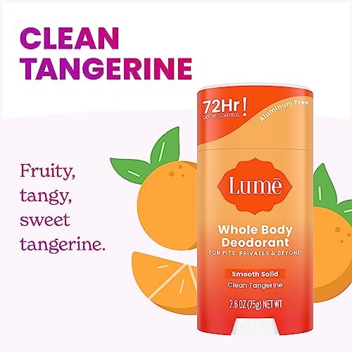 Lume Whole Body Deodorant - Smooth Solid Stick - 72 Hour Odor Control - Aluminum  Free, Baking Soda Free And Skin Safe - 2.6 Ounce (Pack Of 2) (Clean -  Imported Products from USA - iBhejo
