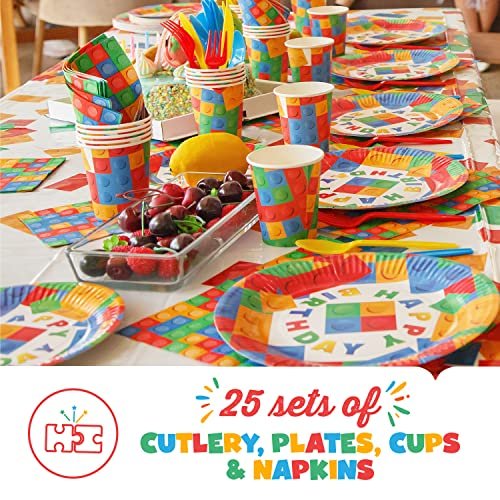 Building blocks party discount supplies