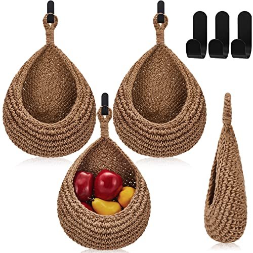 Hanging Wall Basket Teardrop Hanging Baskets Hanging Onion Basket Coat  Bohemian Storage Fruit Wall Hooks For Kitchen Wall Home Restaurant Storage  Gar - Imported Products from USA - iBhejo