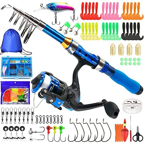 Kilitn Kids Fishing Rod, 1.5M 61Inch 4.92Ft Portable Telescopic Fishing Pole  And Reel Combos And String With Fishing Line Full Kits, Youth Fishing Po -  Imported Products from USA - iBhejo