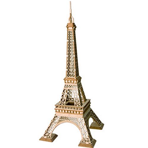 Rolife 3D Wooden Puzzle Wooden Craft Kit Eiffel Tower Model Kit Brain Teaser Games Laser-Cut Building Kits-Model Toy Educational Activity-Best