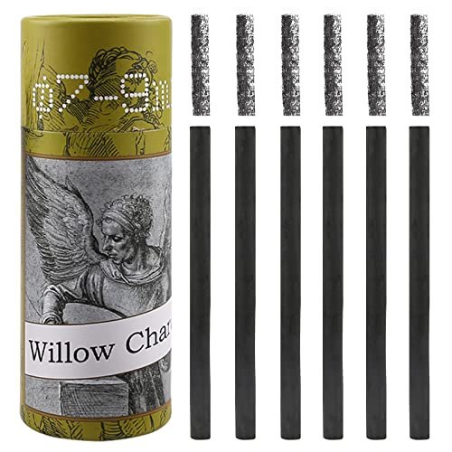 LOONENG Willow Charcoal Sticks, Natural Willow Charcoal for Artists,  Beginners, or Students of All Skill Levels, Great for Sketching, Drawing,  and