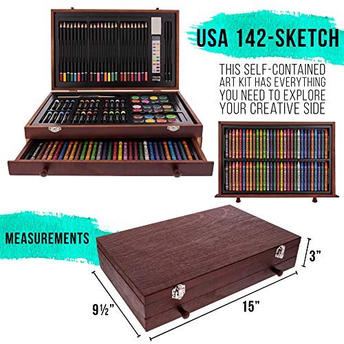 83 pcs Professional Drawing Artist Kit Set Pencils and Sketch Charcoal &  Bag | eBay