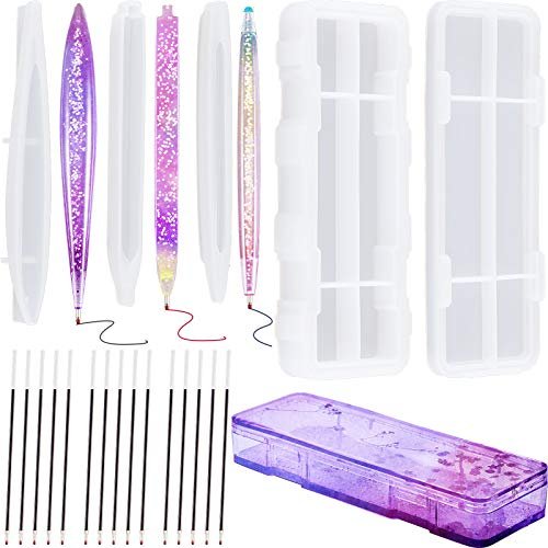 3pcs Ballpoint Pen Shaped Silicone Molds, White Silicone Pen Mold For Diy  Handcrafts