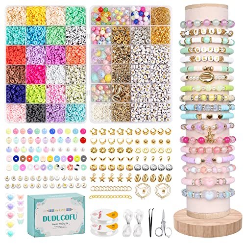  DUDUCOFU Bracelet Making Kit for Girls 6000 Pcs Beads
