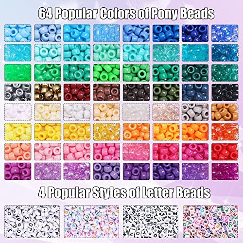 Rainbow Craft Bead Kit, 25 Colors, Pony Beads 6 x 9mm, Made in the USA -  Pony Bead Store