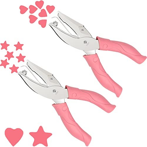 Circle Heart Star Shaped Hole Punch Pliers for Soft Grip Paper Hand  Puncher.