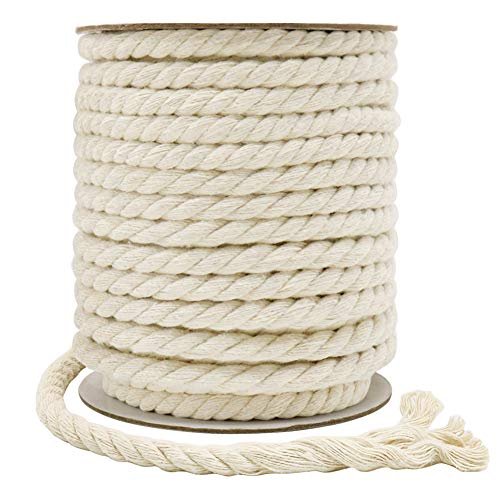 Tenn Well 8Mm Macrame Cord, 59 Feet 3Ply Twisted Craft Cotton Rope Thick Nautical  Rope For Crafts, Wall Hangings, Plant Hangers, Knotting, Rope Baske -  Imported Products from USA - iBhejo
