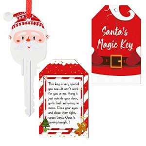 Woanger Santa's Key with Card Santa Key for No Chimney Houses Key Hanging  Ornament for Christmas Tree Keys with Santa Face for Kids Xmas Holiday Fire  - Imported Products from USA - iBhejo