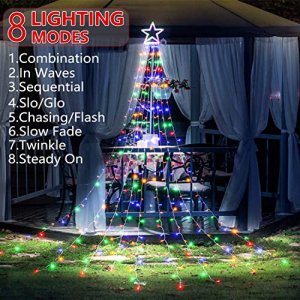 Outdoor Christmas Decorations Star String Lights, 12FT Smart Dynamic RGB  Led Waterfall Tree Lights D…See more Outdoor Christmas Decorations Star