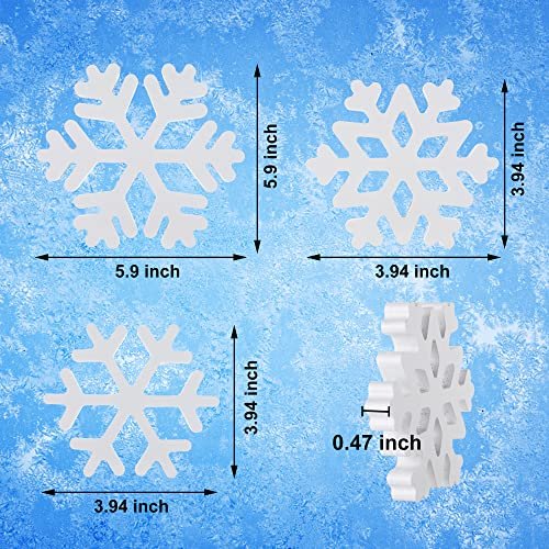 5 Pieces Christmas Wooden Snowflake Decor Winter Snowflake Wood Blocks  White Snowflake Table Wood Signs Winter Tiered Tray Wooden Signs for Xmas  Part - Imported Products from USA - iBhejo