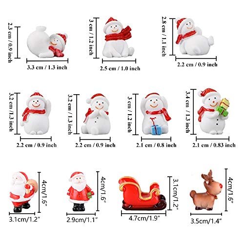 Christmas Miniature Ornaments Kit, 17PCS Mini Christmas Figures Mini Resin Figurines  Santa Claus Snowman Christmas Tree Reindeer Christmas Figures fo - Imported  Products from USA - iBhejo