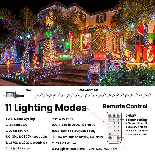 Color Changing Christmas Lights, 115ft 300 LED String Lights 11