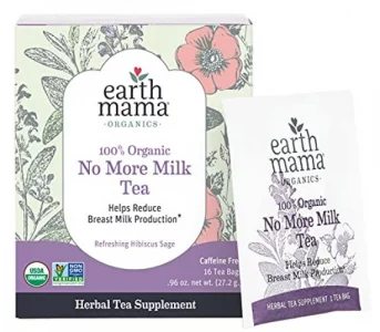 Earth Mama Organic No More Milk Tea | Helps Reduce Breastmilk Production For Weaning, 16 Teabags Per Box