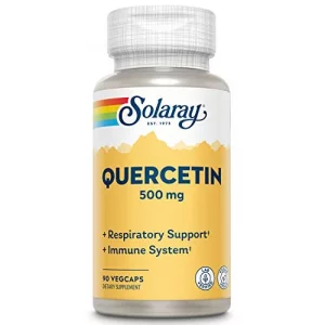 Solaray Quercetin 500 Mg, Supports Sinus, Respiratory, Immune Function & Normal, Healthy Uric Acid Levels, 90 Vegcaps 2Pack