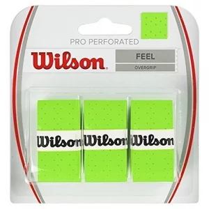 Wilson Pro Overgrip Perforated 3 Pack - Tennis - Badminton - Squash (Pink)  - Imported Products from USA - iBhejo