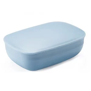 Snowkingdom Travel Soap Case Box Holder with Strong Sealing, Portable Leak Proof - Blue