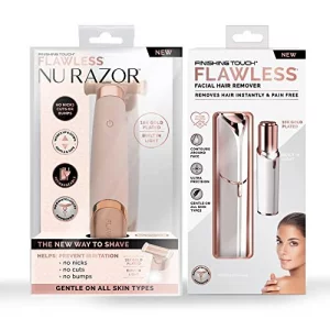 Finishing Touch Flawless Facial Hair Remover - White/Rose Gold -Battery  Included