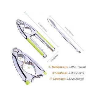 Dependable Industries Nutcracker And Seafood Cracker Set Includes 2 Picks Ideal For Crab, Shellfish, Lobster Scallops, Oysters Walnuts And Nuts With
