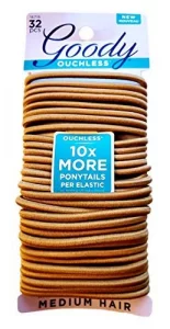 Goody Womens Ouchless 4 Mm Elastics, Blondes, 30 Count