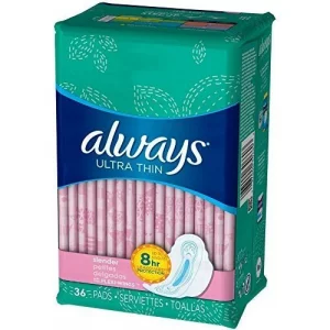 Always Radiant Totally Teen Pads With FlexFoam Flexi-Wings Flexible Wings,  28 Count, 2 Pack. (Includes 56 Pads Total.) Lasts Up To 8 Hours. Absorbs