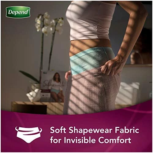 Depend Silhouette Incontinence Underwear For Women Black/Lavender